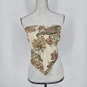 NWT Blu Ivy Paisley Bandana Tube Top Medium